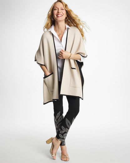 Chico's Signature | Tipped Tulip Patch Pocket Ruana