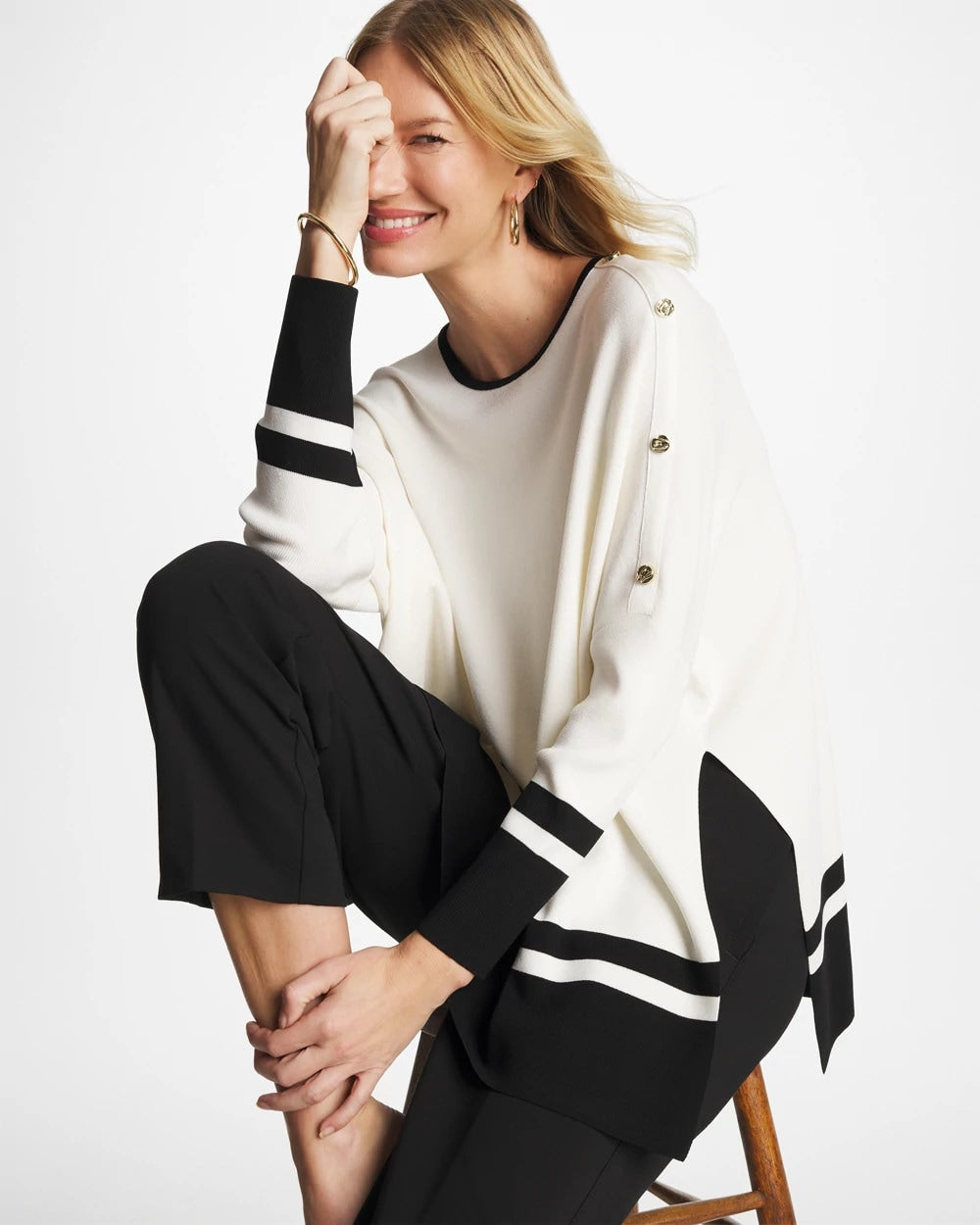 Chico's Deals | Button Detail Poncho