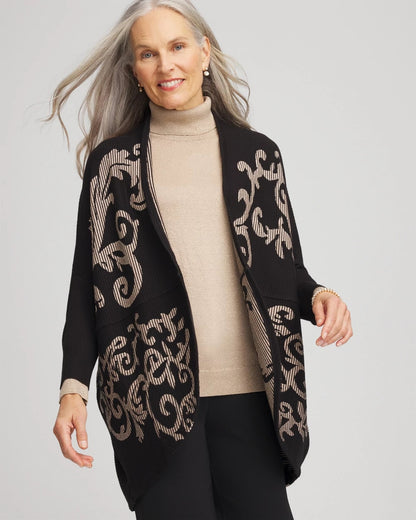 Chico's Sale | Ottoman Jacquard Cocoon Cardigan