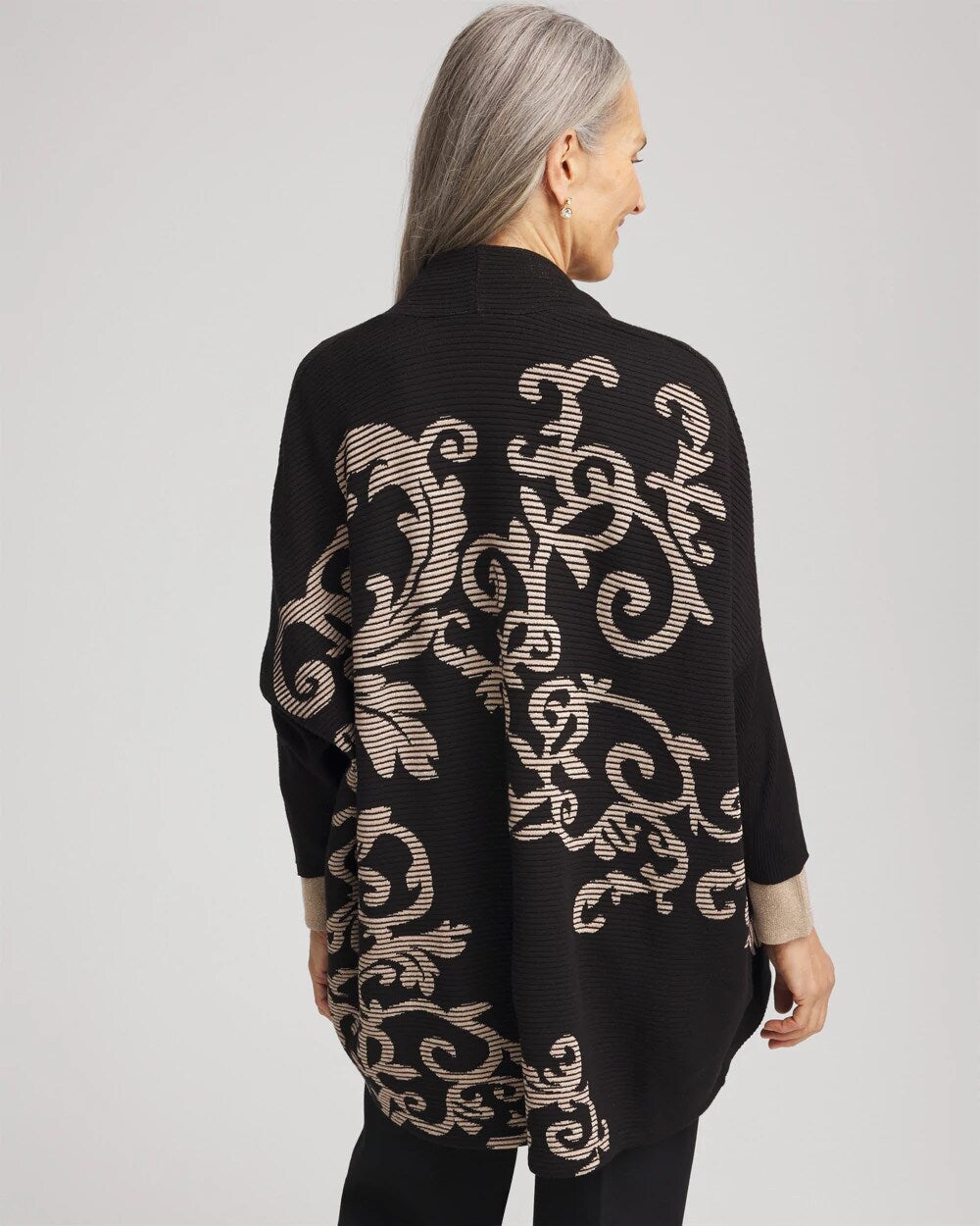 Chico's Sale | Ottoman Jacquard Cocoon Cardigan