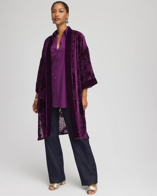 Chico's Trending | Floral Burnout Kimono