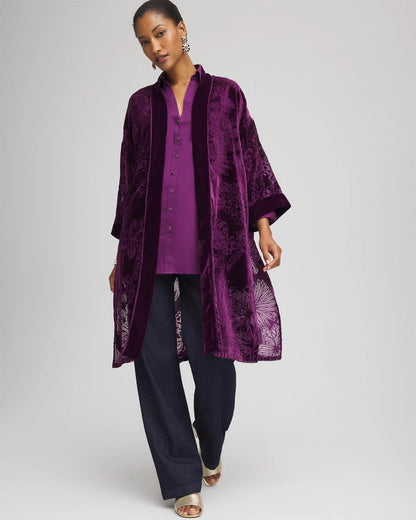 Chico's Trending | Floral Burnout Kimono