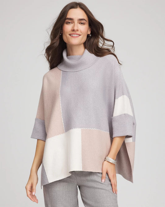 Chico's New | Quilted Chic Cowlneck Poncho