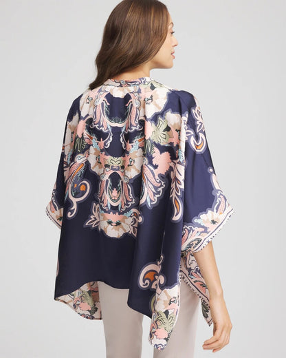Chico's Best Seller | Collarless Floral-Paisley Poncho