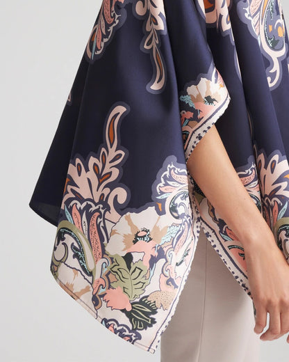 Chico's Best Seller | Collarless Floral-Paisley Poncho
