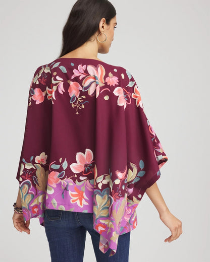 Chico's Hot Sale | Printed Boatneck Pullover Poncho