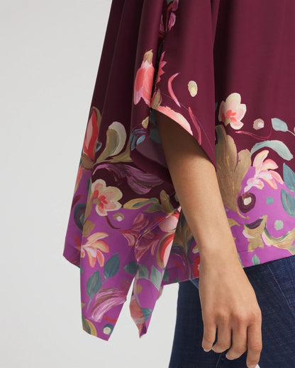 Chico's Hot Sale | Printed Boatneck Pullover Poncho