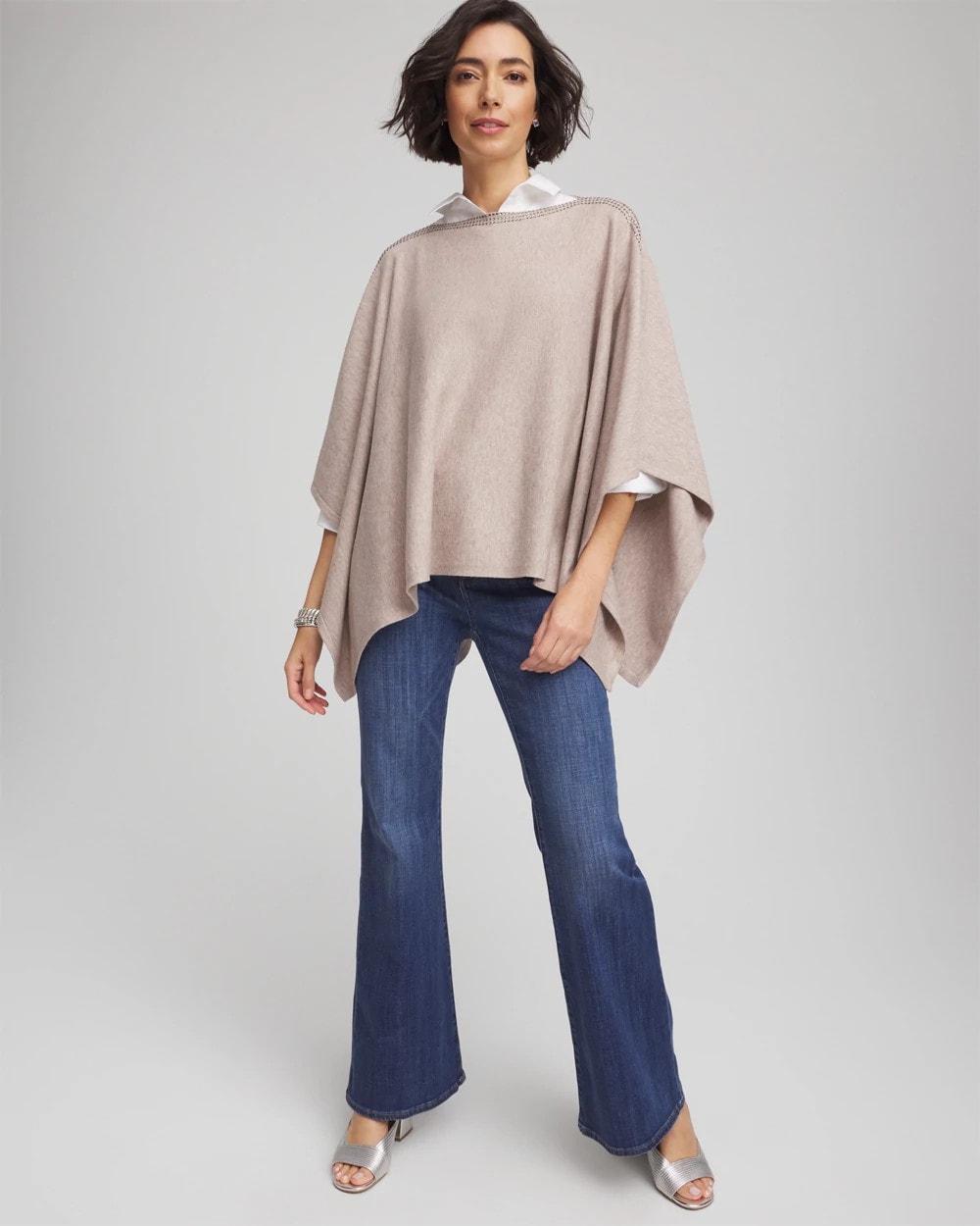 Chico's Quality | Rhinestone Embellished Poncho