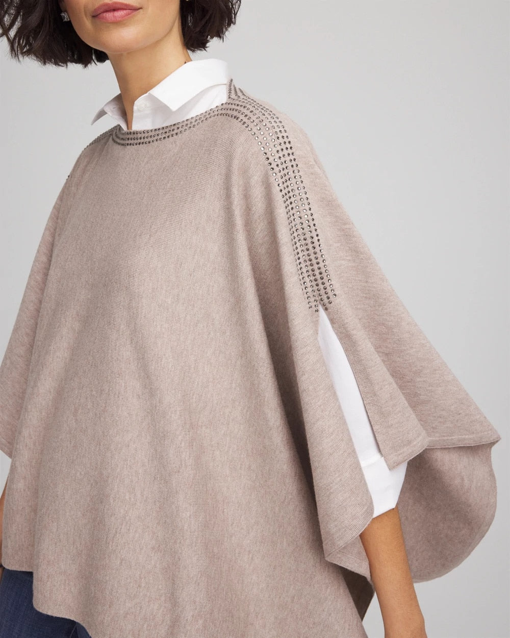 Chico's Quality | Rhinestone Embellished Poncho