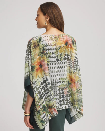 Chico's Smart Buy | Printed Crinkle-Chiffon Pullover Poncho