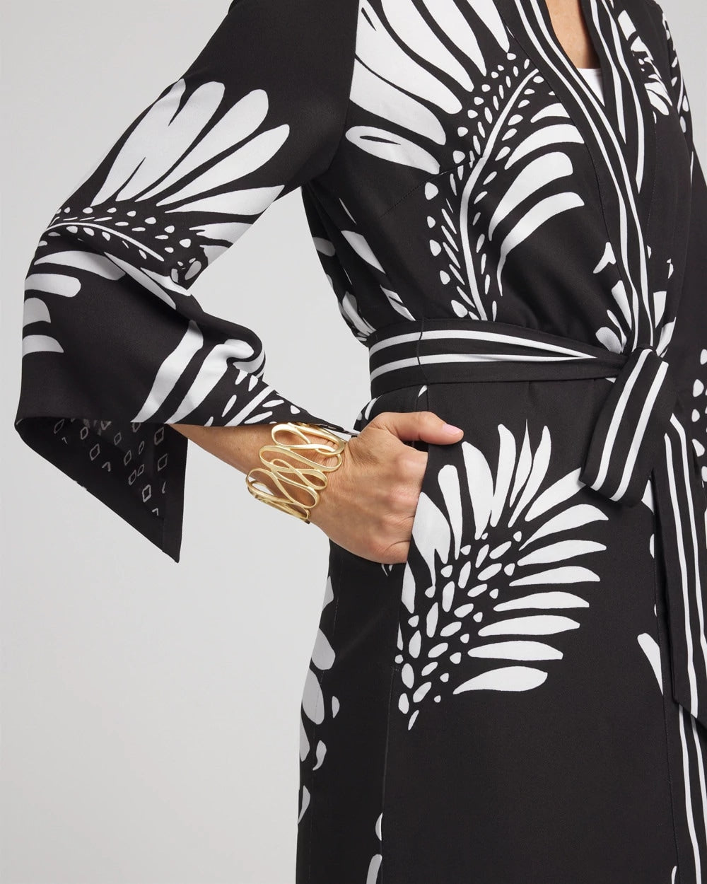 Chico's Premium | Tie-Front Long Kimono
