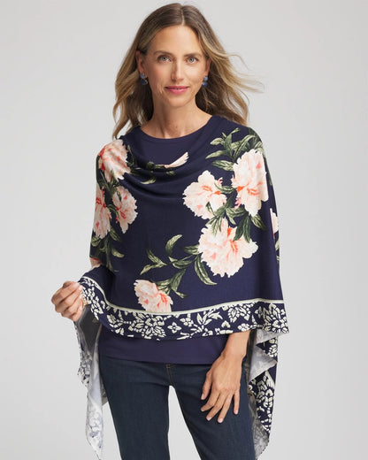 Chico's Premium | Asymmetrical Convertible Sweater Poncho