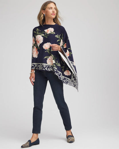 Chico's Premium | Asymmetrical Convertible Sweater Poncho