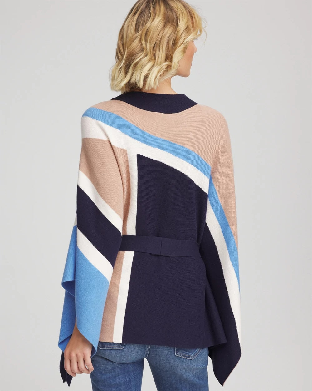 Chico's Sale | Belted Colorblock Poncho