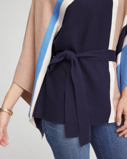 Chico's Sale | Belted Colorblock Poncho