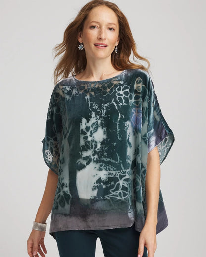 Chico's Essential | Velvet Burnout Passion Poncho