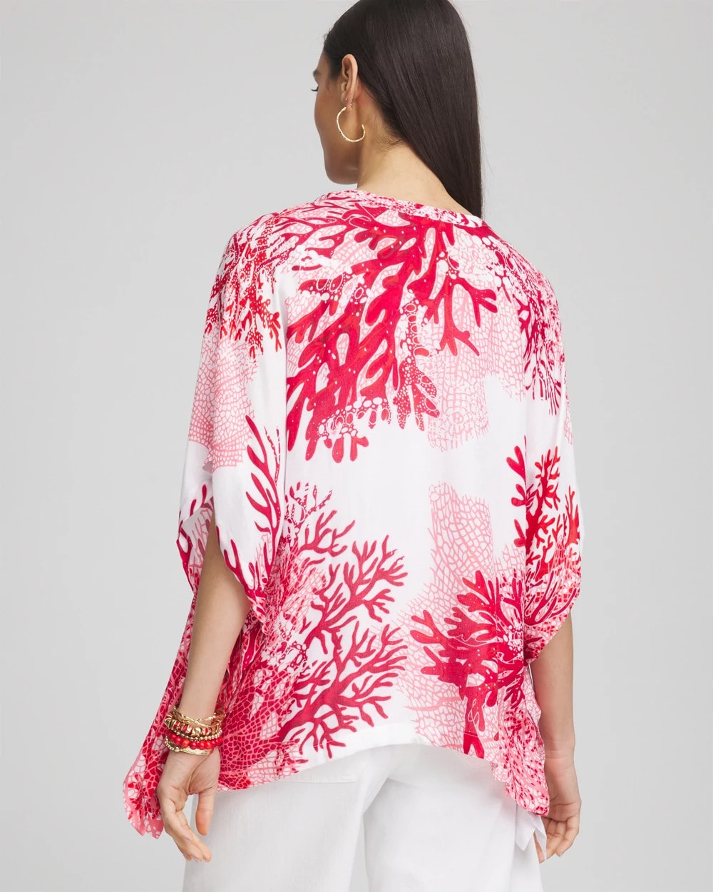Chico's Sale | Coral Reef Motif Poncho