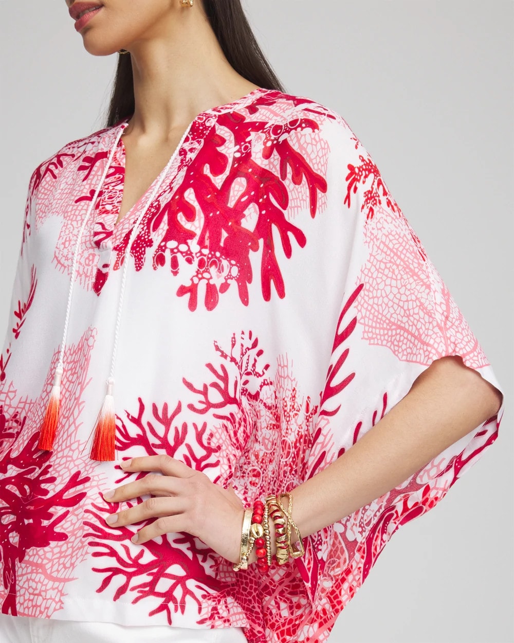 Chico's Sale | Coral Reef Motif Poncho