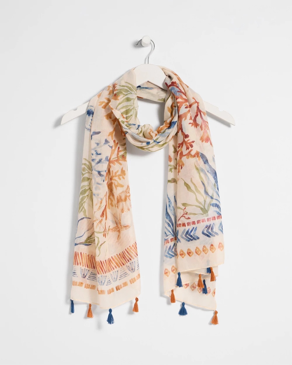 Chico's Top Pick | Sea Life Tassel Oblong Scarf