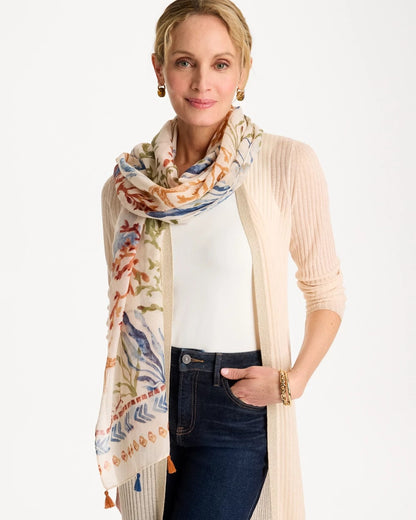 Chico's Top Pick | Sea Life Tassel Oblong Scarf