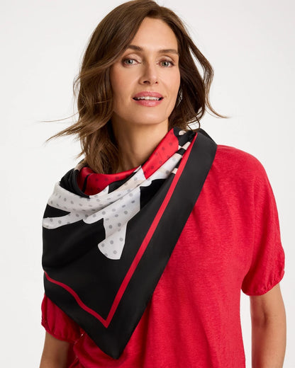 Chico's Customer Favorite | Polka Dot Floral Square Scarf