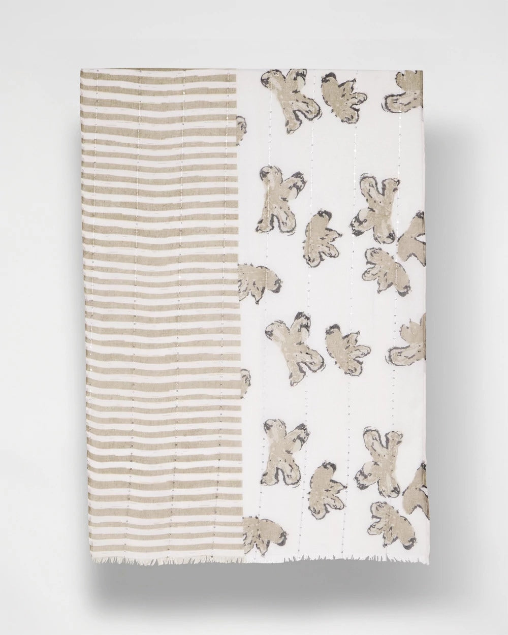 Chico's Classic | Striped Floral Oblong Scarf