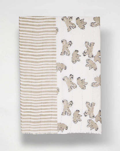 Chico's Classic | Striped Floral Oblong Scarf