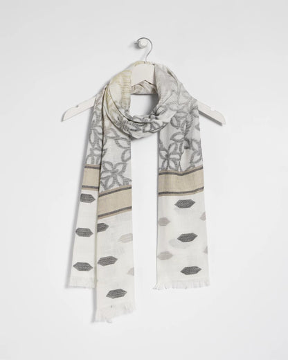 Chico's Best Price | Neutral Paisley Polka Dot Oblong Scarf