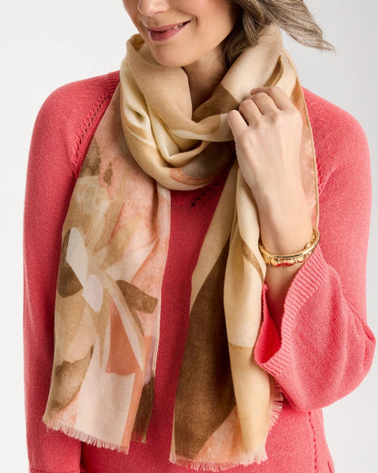 Chico's Popular | Neutral Floral Oblong Scarf