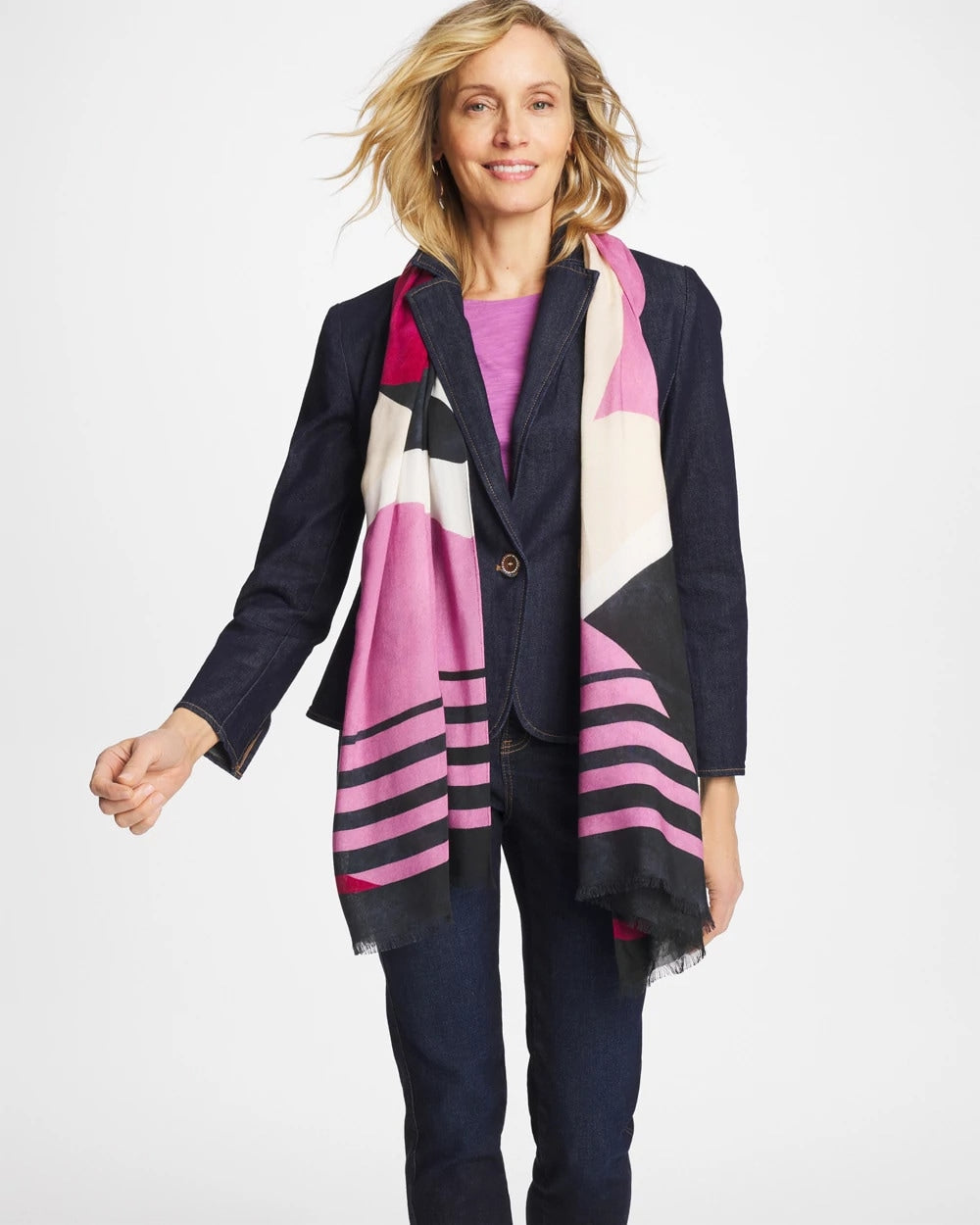 Chico's Trusted | Berry Compote Oblong Scarf