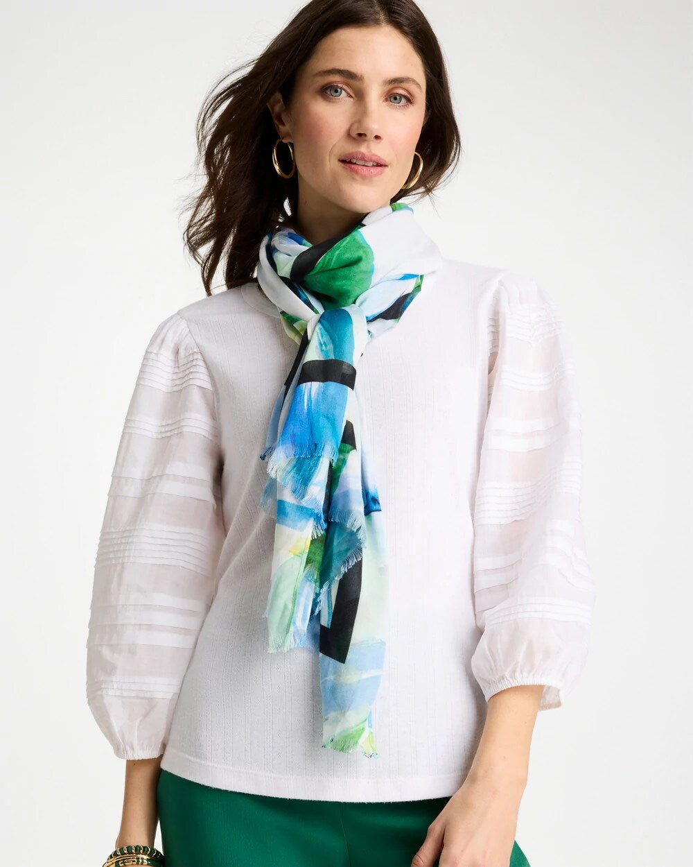 Chico's New | Blooming Brush Oblong Scarf