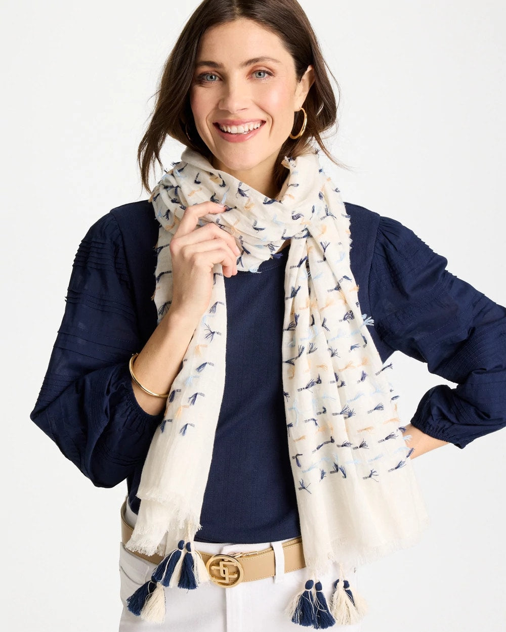 Chico's Trusted | Fringe Oblong Scarf