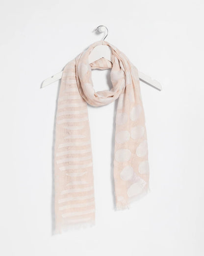 Chico's Great Value | Neutral Polka Dot Oblong Scarf