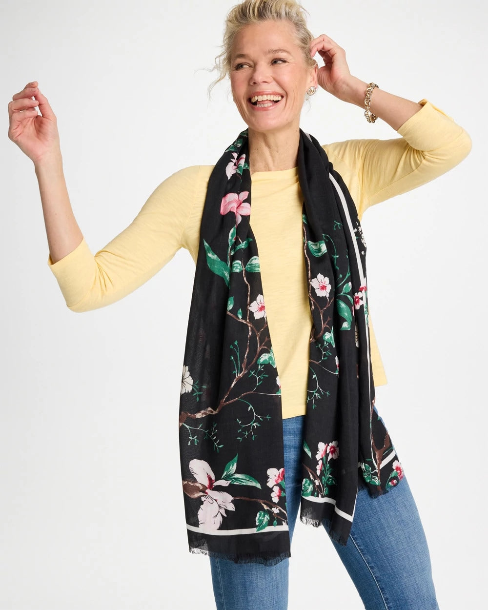 Chico's Classic | Kyoto Bloom Oblong Scarf