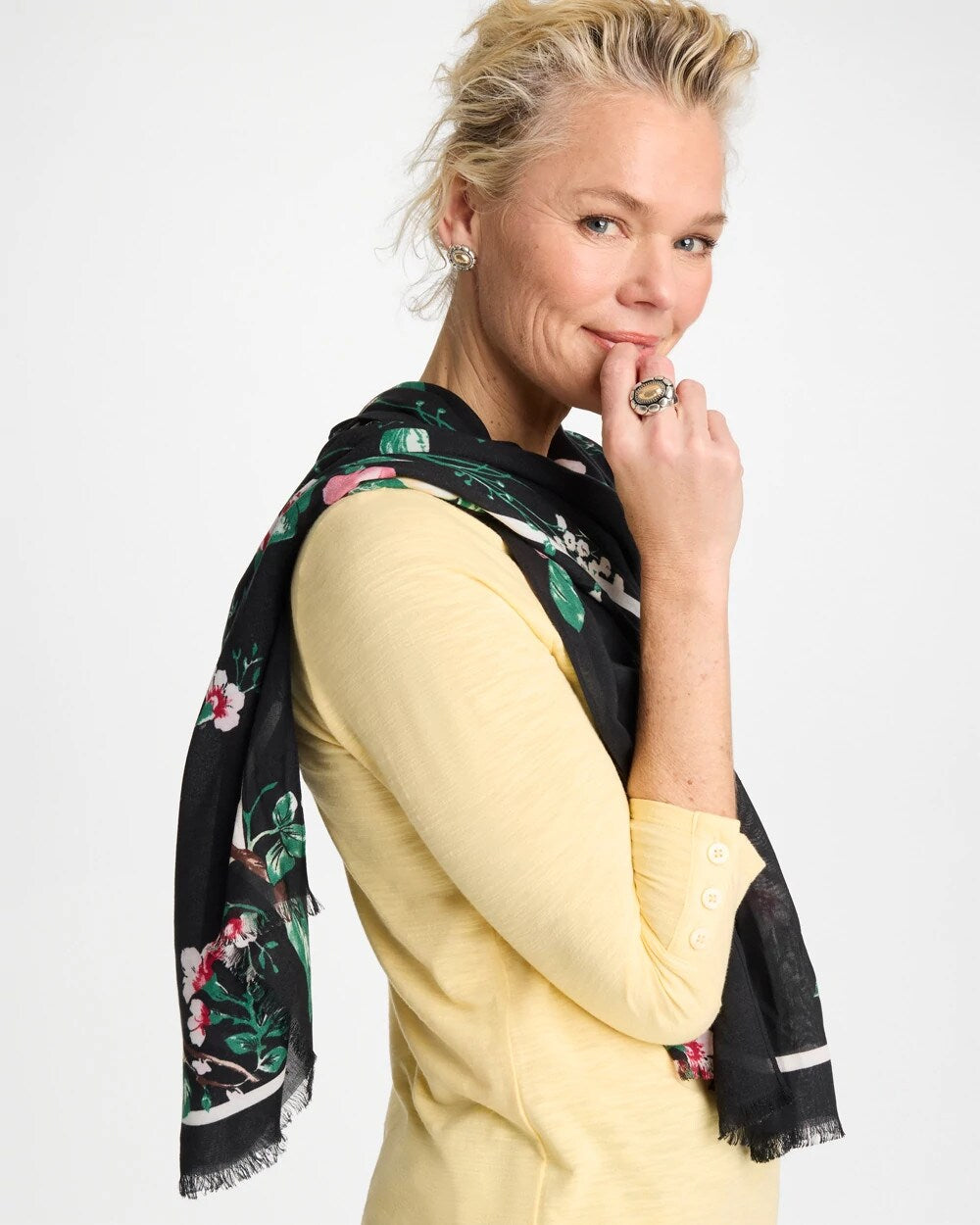 Chico's Classic | Kyoto Bloom Oblong Scarf