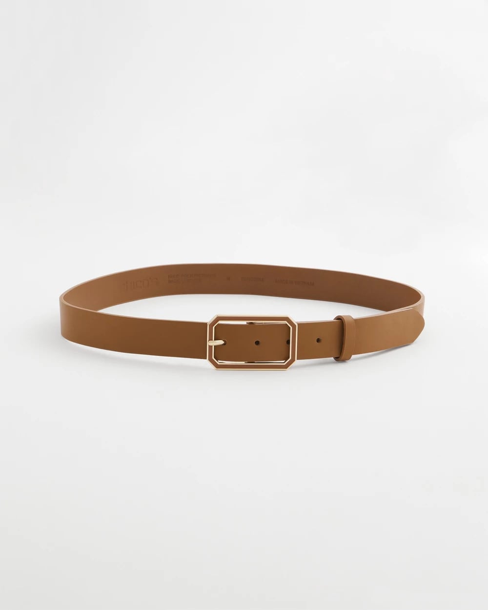 Chico's Value | Cognac Enamel Buckle Trouser Belt