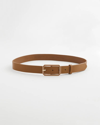 Chico's Value | Cognac Enamel Buckle Trouser Belt