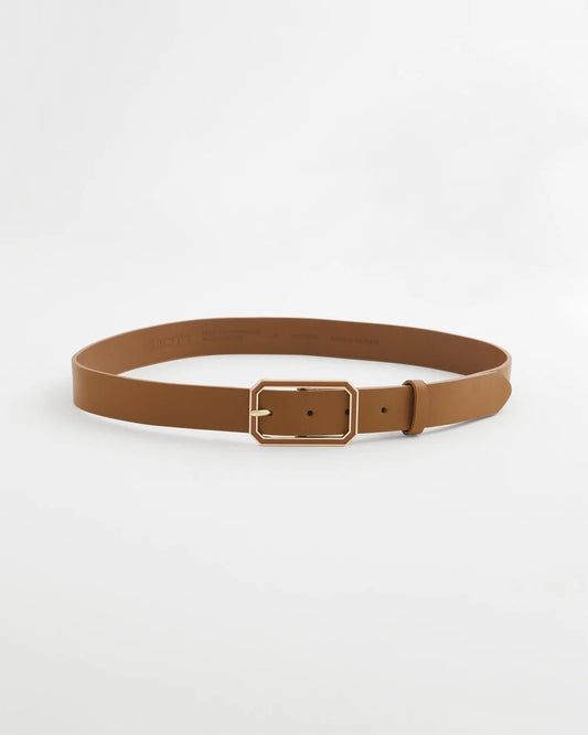 Chico's Value | Cognac Enamel Buckle Trouser Belt