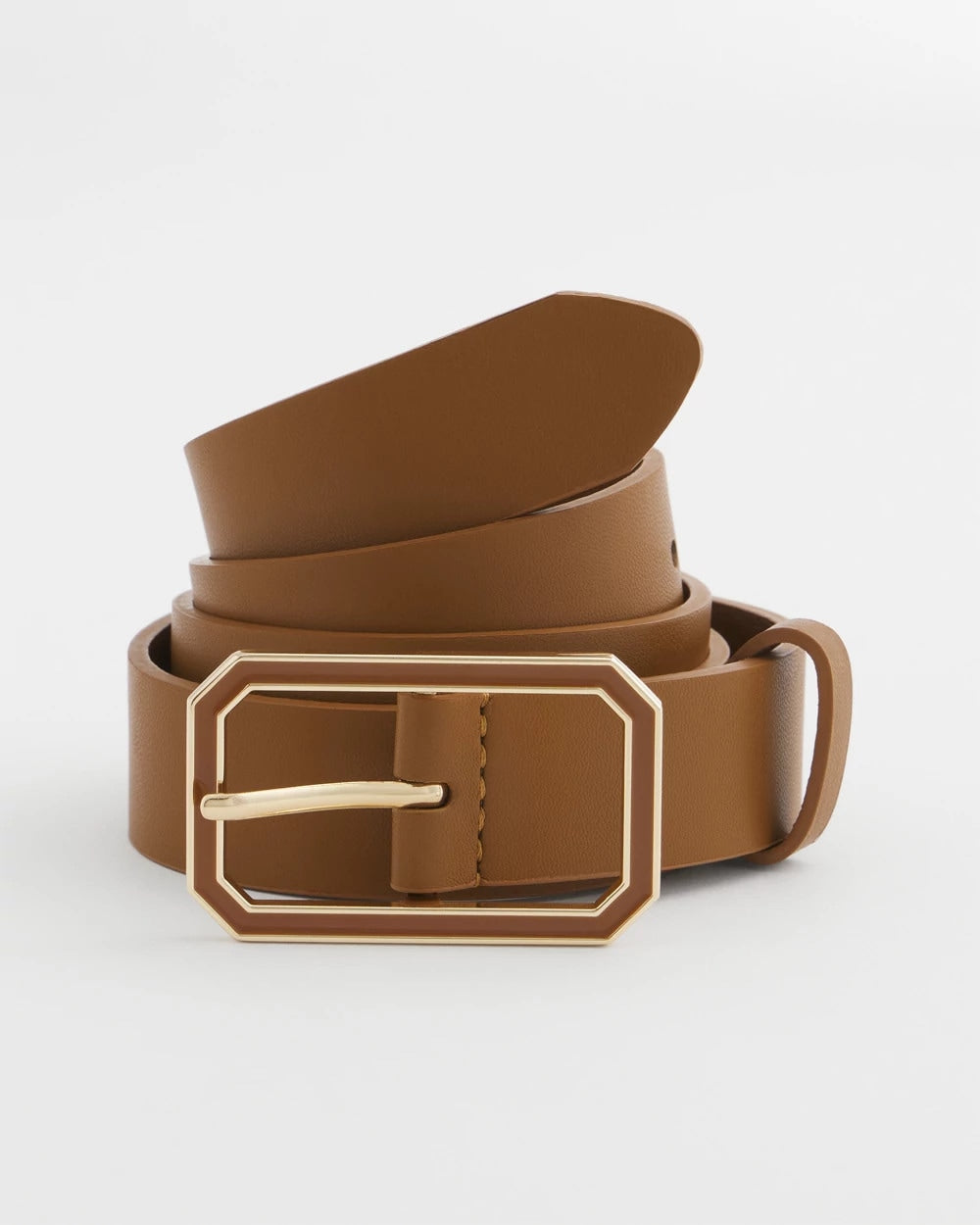 Chico's Value | Cognac Enamel Buckle Trouser Belt