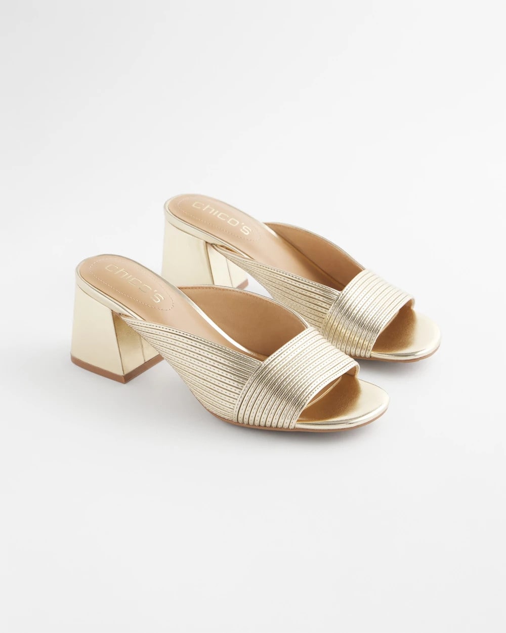 Chico's Popular | Vinia Metallic Rope Block Heels