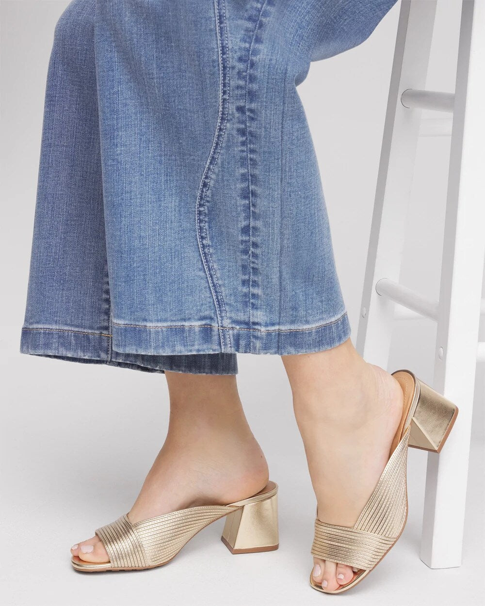 Chico's Popular | Vinia Metallic Rope Block Heels
