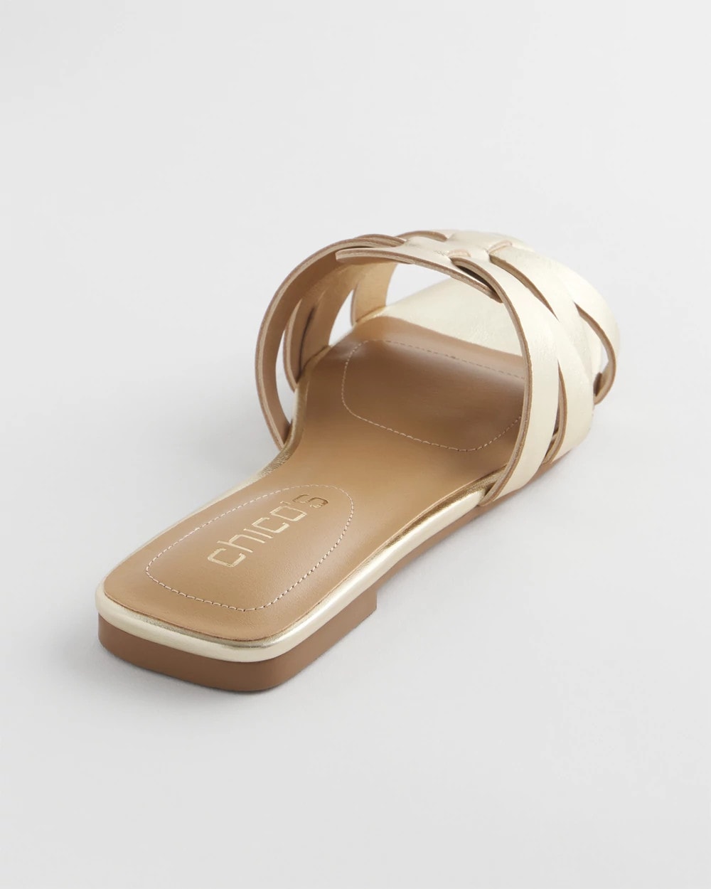 Chico's Deals | Leather Cassidy Cross-Strap Slide Shoes