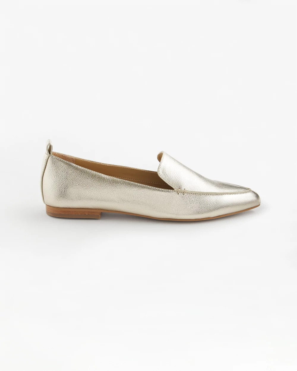 Chico's Recommended | Gold Metallic Leather Loafer