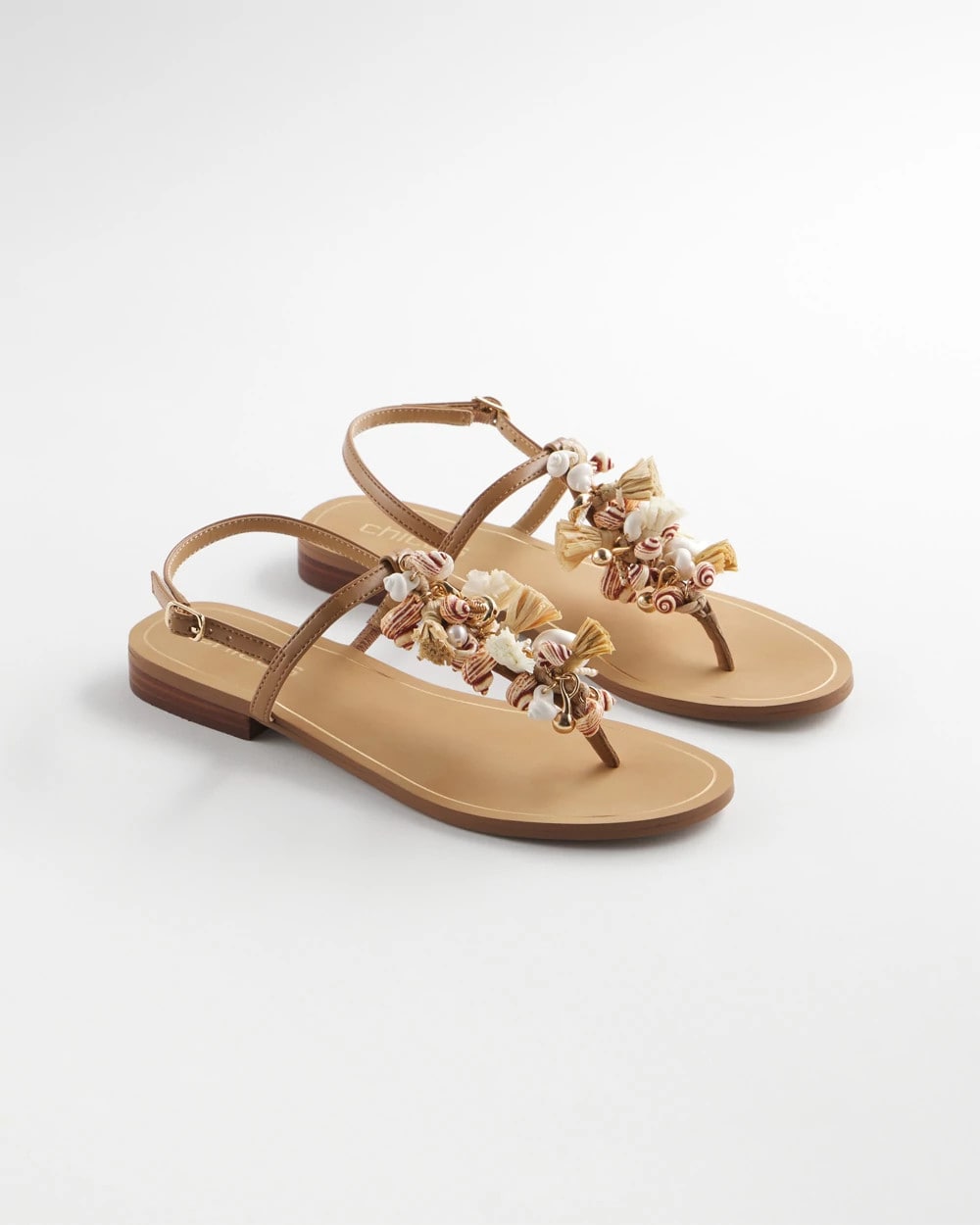 Chico's Classic | Beach Seashell T-Strap Sandals