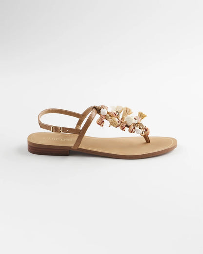 Chico's Classic | Beach Seashell T-Strap Sandals