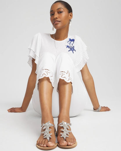 Chico's Signature | Beach Starfish T-Strap Sandals