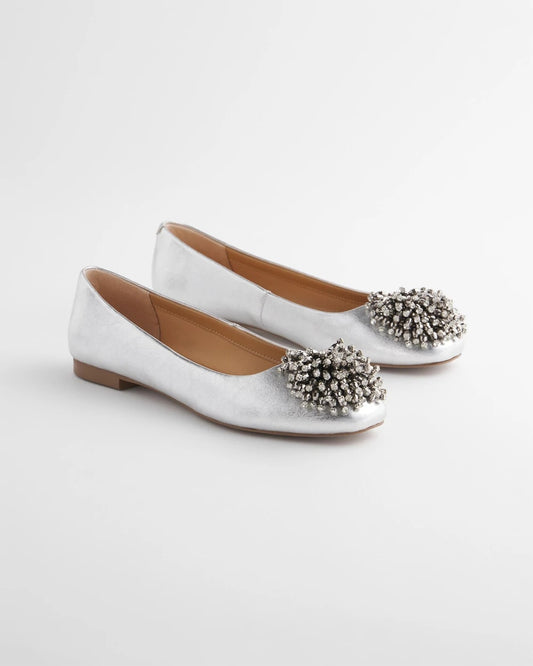 Chico's Hot Sale | Omega Beaded Ballet Flats