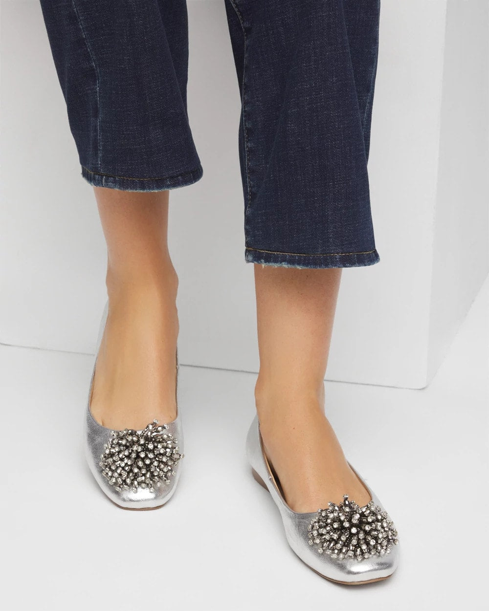 Chico's Hot Sale | Omega Beaded Ballet Flats