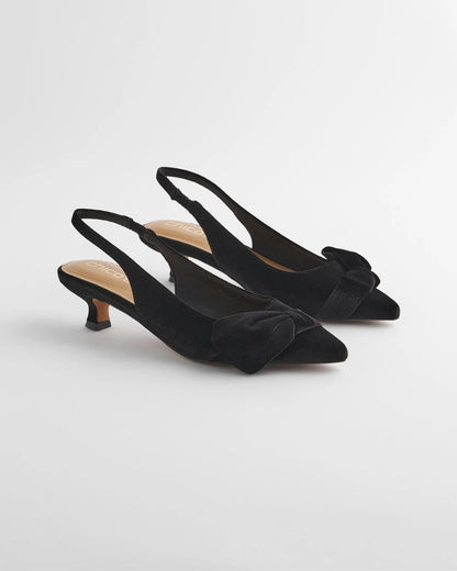 Chico's Recommended | Charm Velvet Bow Kitten Heels