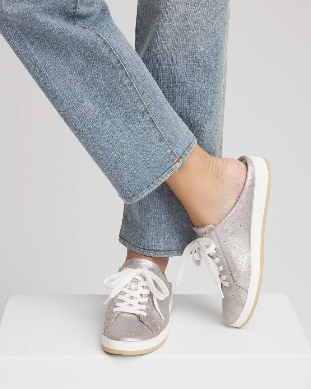 Chico's Recommended | Metallic Snap Slip-On Sneakers